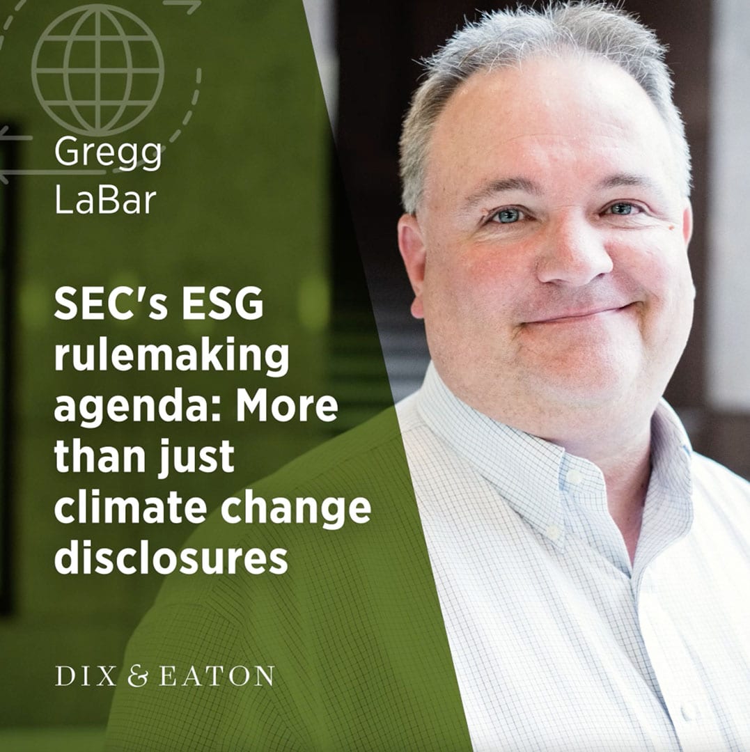 SEC's ESG rulemaking agenda More than just climate change disclosures